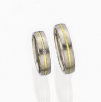 Modell No.4357 / 5mm 950/- Platin u. 750/- Gelbgold, mit Brillan