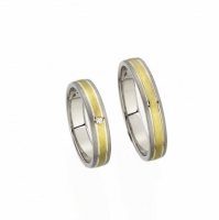 Modell No.7119 / 4mm 950/- Platin u. 750/- Gelbgold, mit Brillan