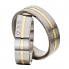 Modell No.60021/ 6mm/ 585 Stahl mit Gelbgold