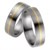 Modell No.50581/ 6 mm/ Titan mit 585/-Gelbgold