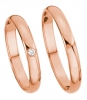 Trauring-Paar No.1009 / 3mm 585 Rotgold