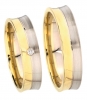 Trauring-Paar Modell No.4368 / 5mm/ Wei�gold u. Gelbgold