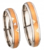 Trauring - Paar No. 4369 Rotgold u. Wei�gold